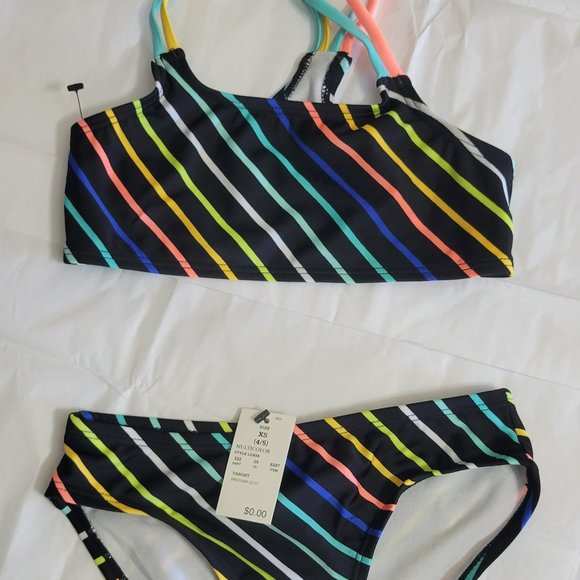 Girls'  3pc Bikini Set with Short- art class Multicolor - Picture 1 of 5
